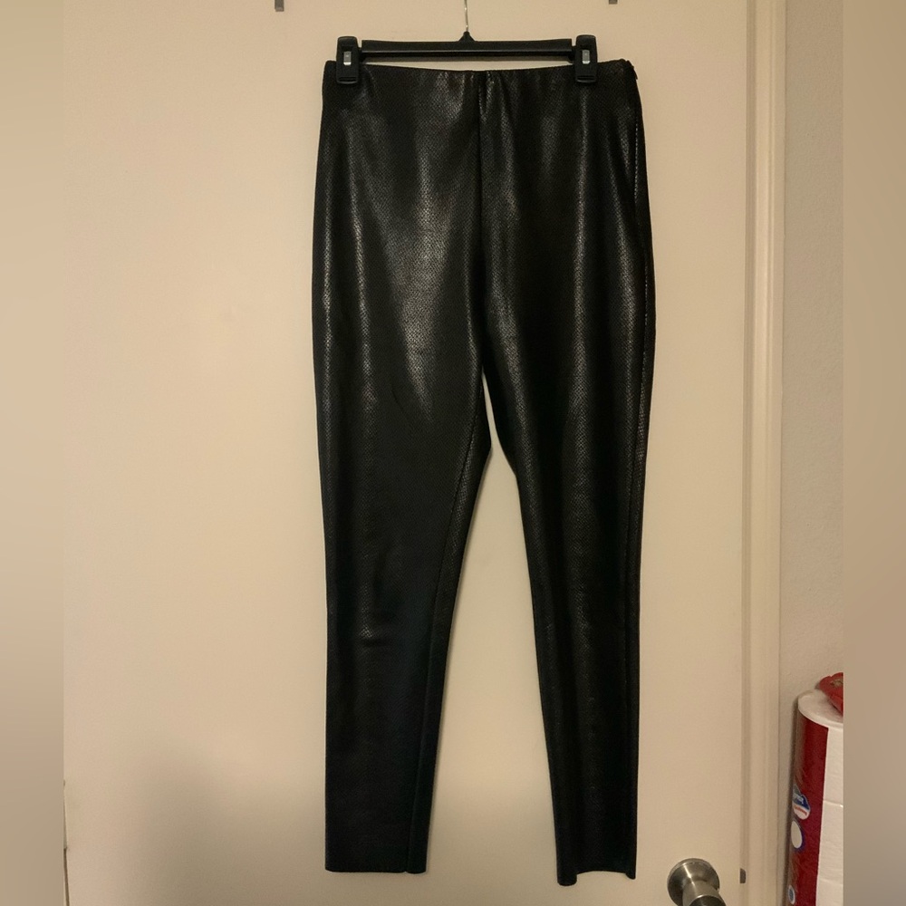 Zara Stretchy Black Faux Leather Pant